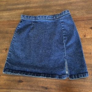 Y2K mini Jean skirt with side slit size 8